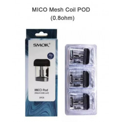 Комплект от 3 бр. подове за електранна цигара SMOK MICO за течност, стандартни, керамични, мрежа вместимост 1.7ML - 0.8 ом, 1.0 ом 1.4ом. 